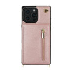 Solidenz Fashion Portemonnee hoesje met koord iPhone 16 Pro - Roségoud - Afbeelding 2