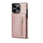 Solidenz Fashion Portemonnee hoesje met koord iPhone 16 Pro - Roségoud - Afbeelding 3