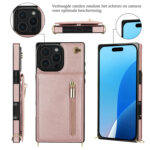 Solidenz Fashion Portemonnee hoesje met koord iPhone 16 Pro - Roségoud - Afbeelding 6