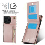 Solidenz Fashion Portemonnee hoesje met koord iPhone 16 Pro - Roségoud - Afbeelding 7