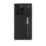 Solidenz Fashion Portemonnee hoesje met koord iPhone 16 Pro - Zwart - Afbeelding 2