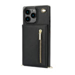 Solidenz Fashion Portemonnee hoesje met koord iPhone 16 Pro - Zwart - Afbeelding 3