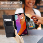 Solidenz Urban Book iPhone 16 Plus hoesje - Zwart - Afbeelding 7