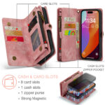 Solidenz Urban Wallet iPhone 16 Plus hoesje - Roze - Afbeelding 12