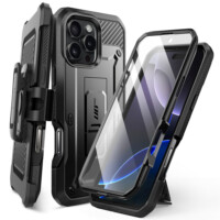 Supcase 360 Backcase hoesje met screenprotector iPhone 16 Pro Max – Zwart