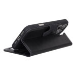 Solidenz Moda Book iPhone 16 Pro echt leren hoesje - Zwart - Afbeelding 6