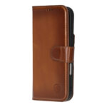 Solidenz Moda Book iPhone 16 Pro Max echt leren hoesje - Bruin - Afbeelding 3