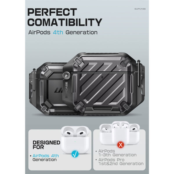 Supcase AirPods 4 hoesje Unicorn Beetle Pro - Afbeelding 3