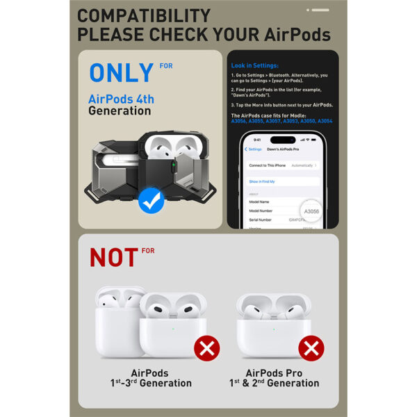 i-Blason AirPods 4 hoesje Matrix geschikt voor MagSafe - Afbeelding 3