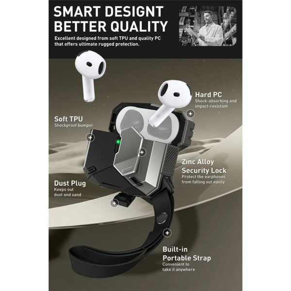 i-Blason AirPods 4 hoesje Matrix geschikt voor MagSafe - Afbeelding 6