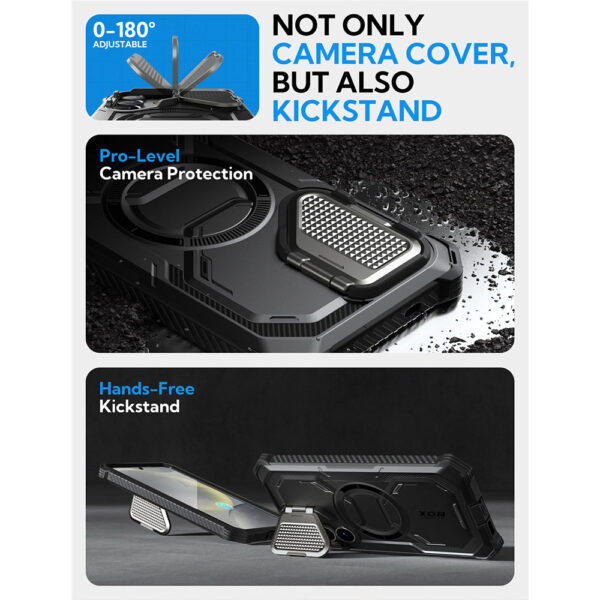 Armorbox Samsung Galaxy S25 hoesje met screen protector - Zwart - Afbeelding 4