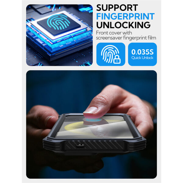 Armorbox Samsung Galaxy S25 hoesje met screen protector - Zwart - Afbeelding 6