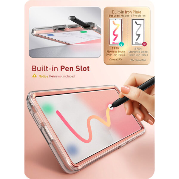 Cosmo 360 hoesje met screenprotector geschikt voor Samsung S25 Ultra - Marmer - Afbeelding 7