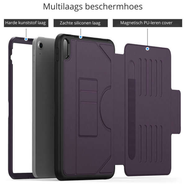 Solidenz Magnetische hoes iPad 11 en iPad 10 - 10.9 inch - Paars - Afbeelding 2