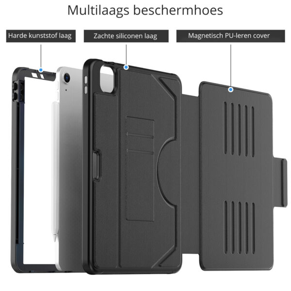 Solidenz Magnetische hoes iPad Air 5 / Air 4 - 10.9 inch - Zwart - Afbeelding 2