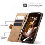 Solidenz Urban Book iPhone 16e hoesje - Bruin - Afbeelding 6