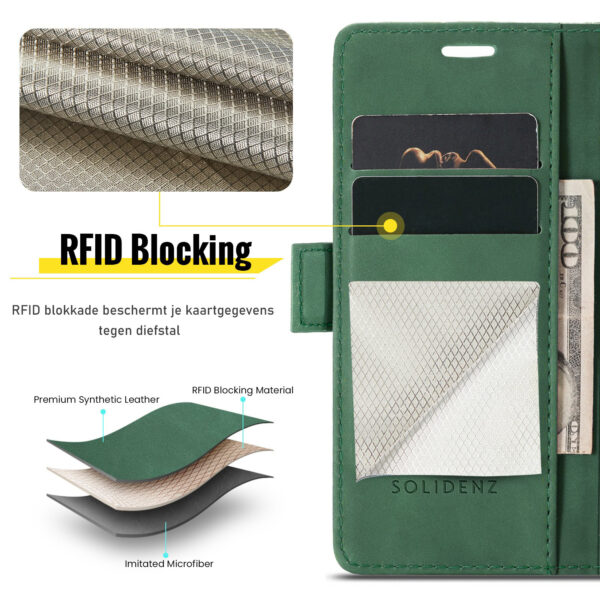 Solidenz Urban Book iPhone 16e hoesje - Groen - Afbeelding 10