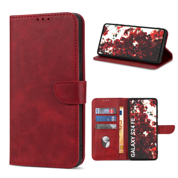 Solidenz bookcase Samsung Galaxy S24 FE - Rood