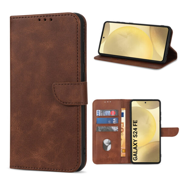 Solidenz bookcase Samsung Galaxy S24 FE - Bruin