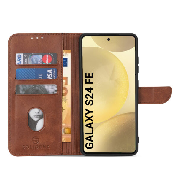 Solidenz bookcase Samsung Galaxy S24 FE - Bruin - Afbeelding 4