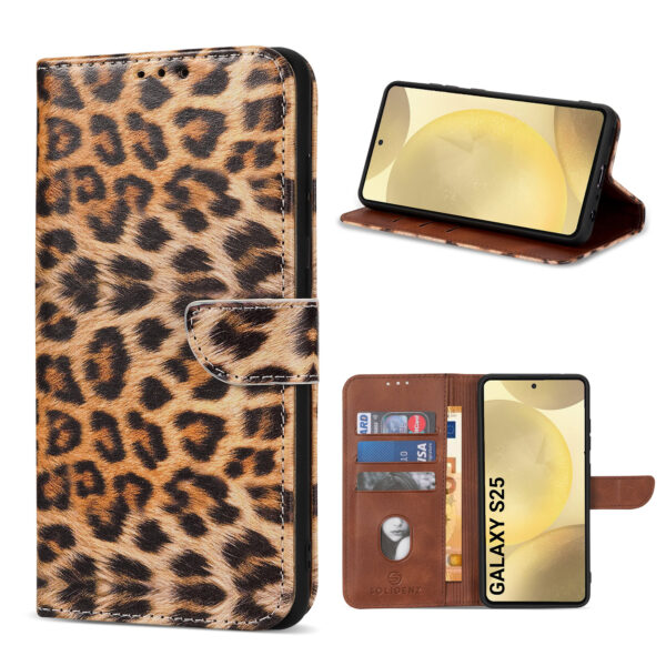 Solidenz bookcase Samsung Galaxy S25 - Leopard