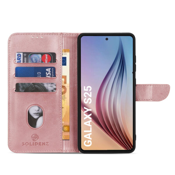 Solidenz bookcase Samsung Galaxy S25 - Rose gold - Image 4