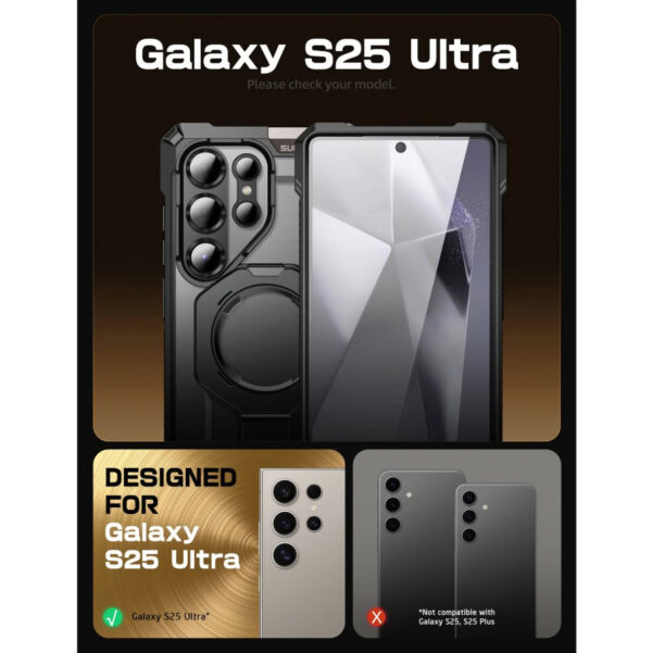Supcase UB Grip hoesje geschikt voor Samsung Galaxy S25 Ultra - Zwart - Afbeelding 10