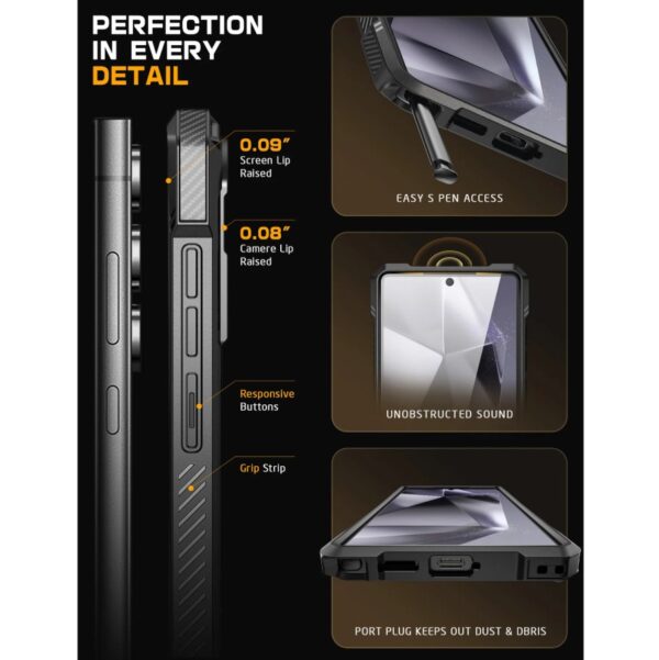 Supcase UB Grip hoesje geschikt voor Samsung Galaxy S25 Ultra - Zwart - Afbeelding 3