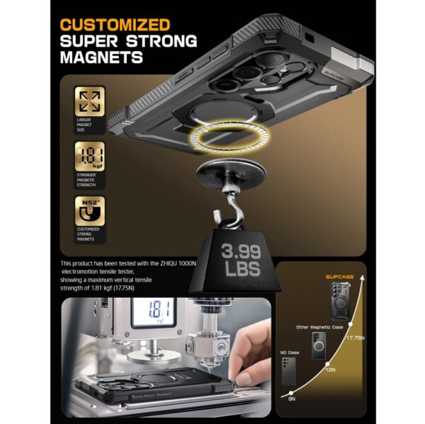 Supcase UB Grip hoesje geschikt voor Samsung Galaxy S25 Ultra - Zwart - Afbeelding 6