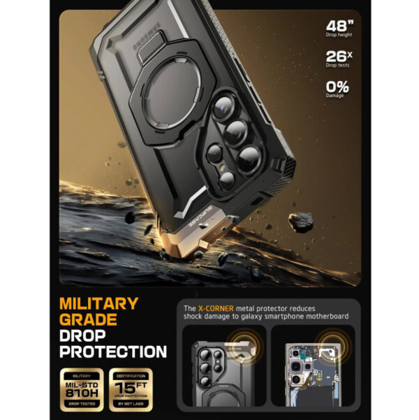 Supcase UB Grip hoesje geschikt voor Samsung Galaxy S25 Ultra - Zwart - Afbeelding 9