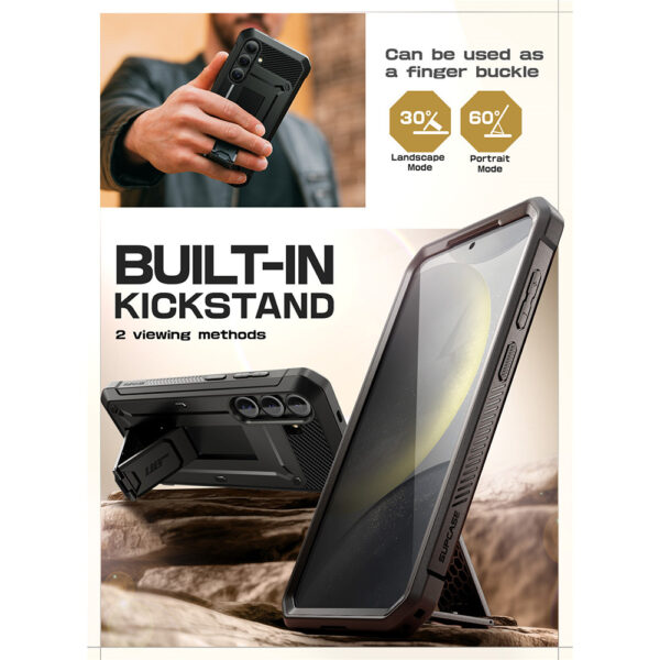 Supcase UB Pro hoesje geschikt voor Samsung Galaxy S25 - Met en zonder screen protector - Zwart - Afbeelding 4