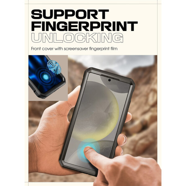 Supcase UB Pro hoesje geschikt voor Samsung Galaxy S25 - Met en zonder screen protector - Zwart - Afbeelding 6