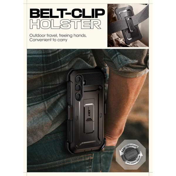 Supcase UB Pro hoesje geschikt voor Samsung Galaxy S25 - Met en zonder screen protector - Zwart - Afbeelding 7
