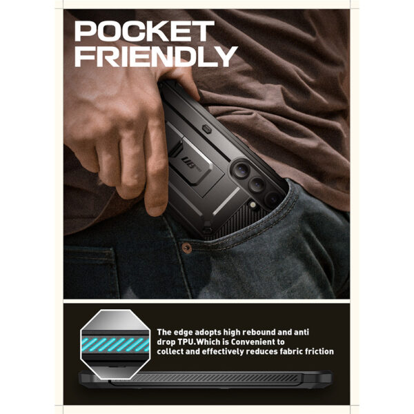 Supcase UB Pro hoesje geschikt voor Samsung Galaxy S25 - Met en zonder screen protector - Zwart - Afbeelding 8