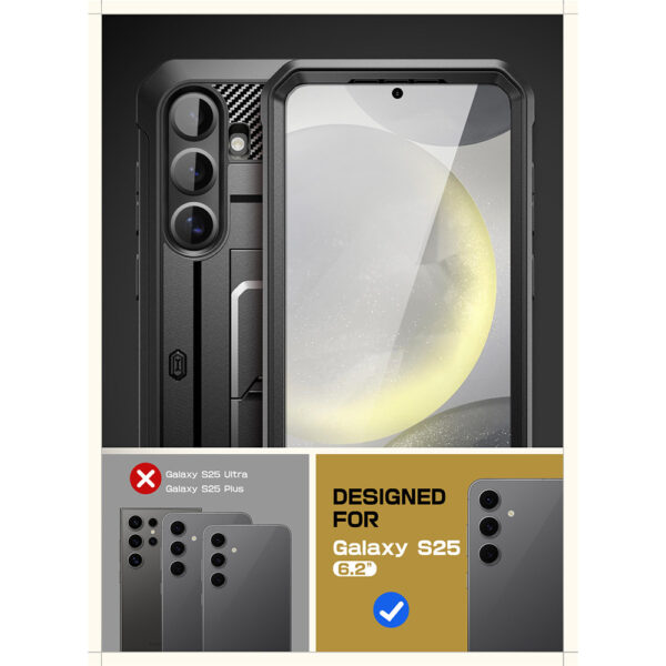 Supcase UB Pro hoesje geschikt voor Samsung Galaxy S25 - Met en zonder screen protector - Zwart - Afbeelding 9