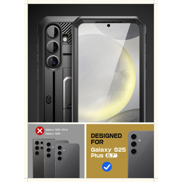 Supcase UB Pro hoesje geschikt voor Samsung Galaxy S25 Plus - Met en zonder screen protector - Zwart - Afbeelding 9
