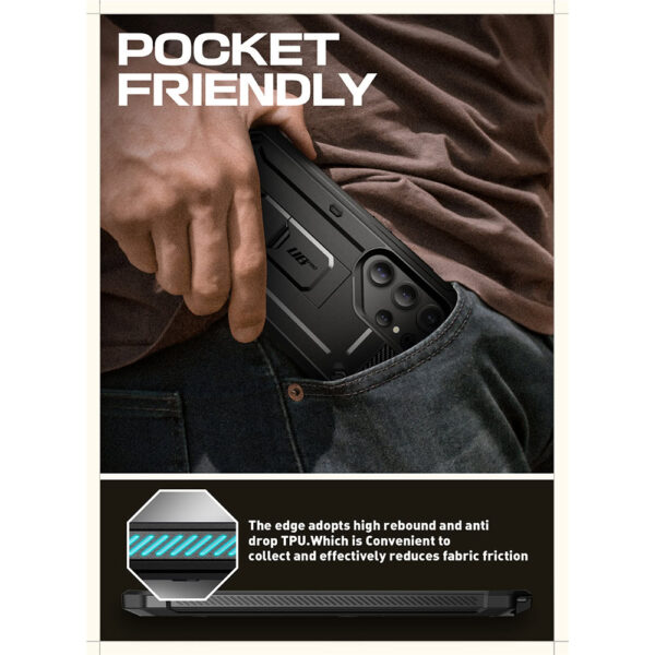 Supcase UB Pro hoesje geschikt voor Samsung Galaxy S25 Ultra - Met en zonder screen protector - Zwart - Afbeelding 8