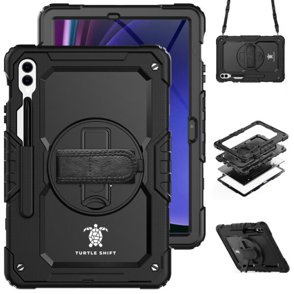 Turtle Shift Extreme Protection 360 Backcase Case Tab S10 Plus / Tab S9 Plus / Tab S9 FE Plus - 12.4 inches - Black