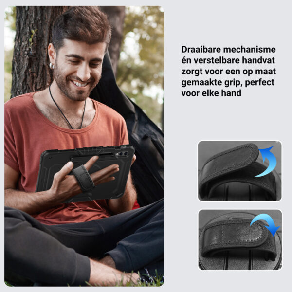 Turtle Shift Extreme Protection 360 Backcase Case Tab S10 Plus / Tab S9 Plus / Tab S9 FE Plus - 12.4 inches - Black - Image 7