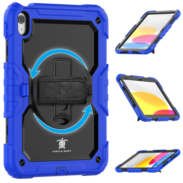 Turtle Shift Extreme Protection 360 Backcase Hoes iPad 11 en iPad 10 - 10.9 inch - Blauw - Afbeelding 10