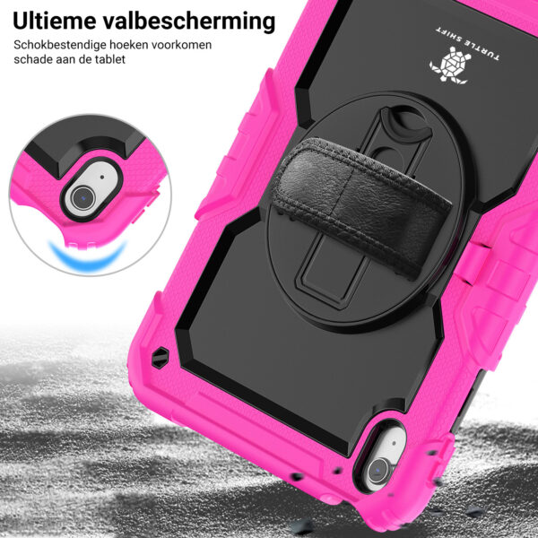 Turtle Shift Extreme Protection 360 Backcase Hoes iPad 11 en iPad 10 - 10.9 inch - Roze - Afbeelding 8