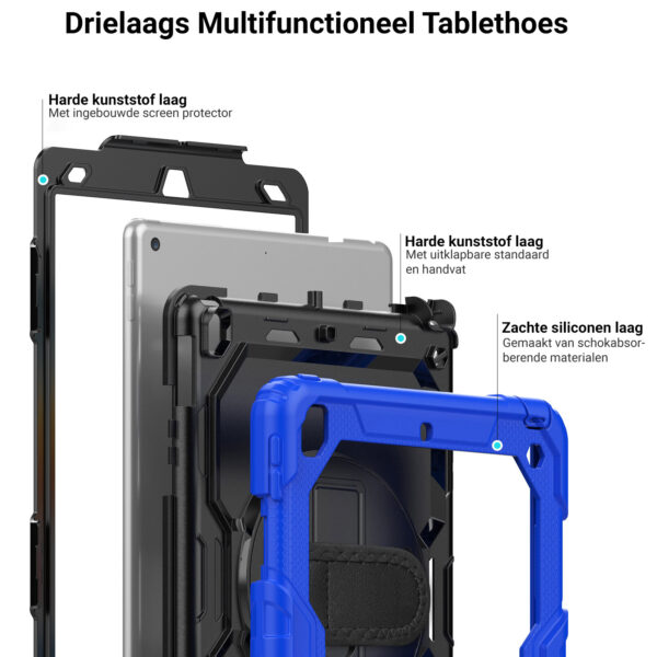 Turtle Shift Extreme Protection 360 Backcase Hoes iPad 9 2021 / iPad 8 2020 / iPad 7 2019 - 10.2 inch - Blauw - Afbeelding 3