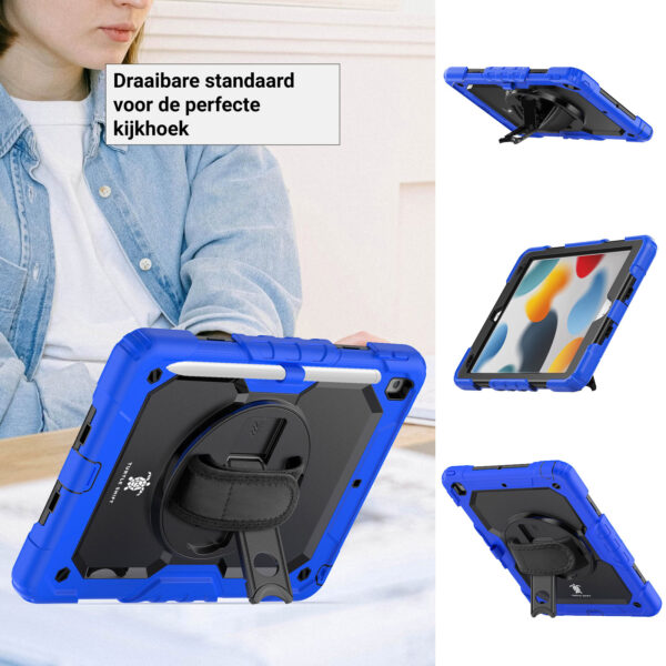 Turtle Shift Extreme Protection 360 Backcase Hoes iPad 9 2021 / iPad 8 2020 / iPad 7 2019 - 10.2 inch - Blauw - Afbeelding 5