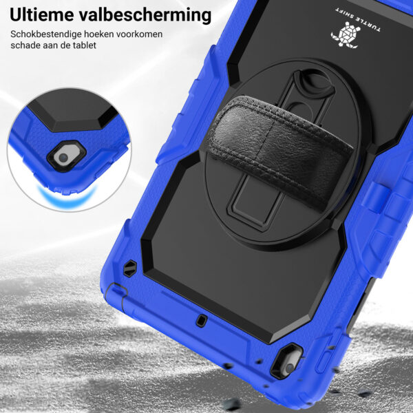 Turtle Shift Extreme Protection 360 Backcase Hoes iPad 9 2021 / iPad 8 2020 / iPad 7 2019 - 10.2 inch - Blauw - Afbeelding 8
