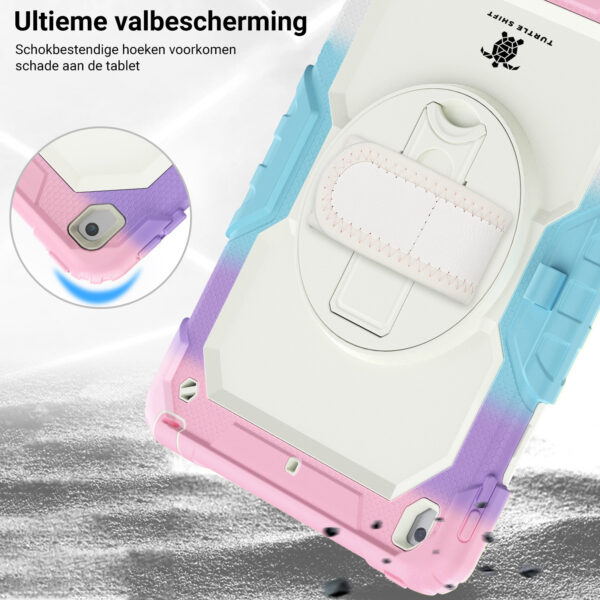 Turtle Shift Extreme Protection 360 Backcase Hoes iPad 9 2021 / iPad 8 2020 / iPad 7 2019 - 10.2 inch - Regenboog - Afbeelding 8