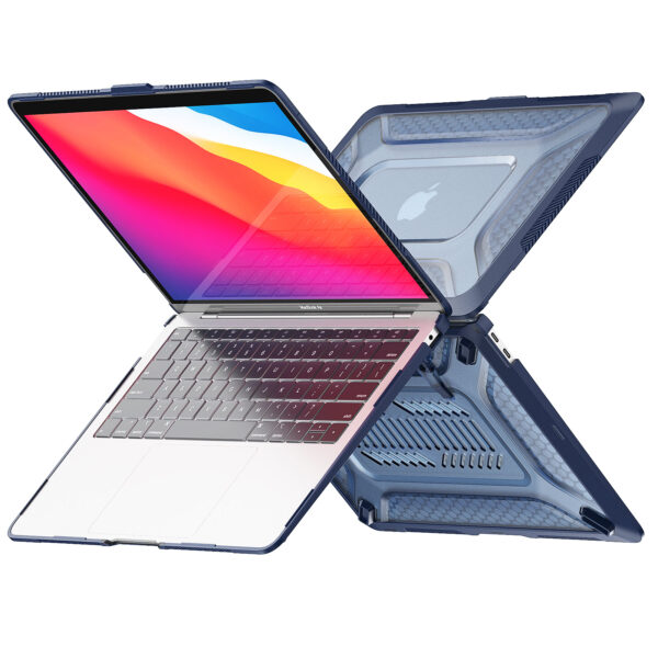 Turtle Shift Laptopcover Shield MacBook Air 13' inch - 2020 en 2018 - A2337 / A2179 / A1932 - Blauw - Afbeelding 12