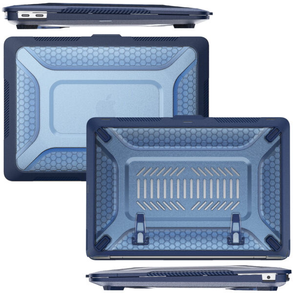 Turtle Shift Laptopcover Shield MacBook Air 13' inch - 2020 en 2018 - A2337 / A2179 / A1932 - Blauw - Afbeelding 6