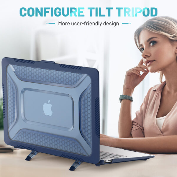 Turtle Shift Laptopcover Shield MacBook Air 13' inch - 2020 en 2018 - A2337 / A2179 / A1932 - Blauw - Afbeelding 8