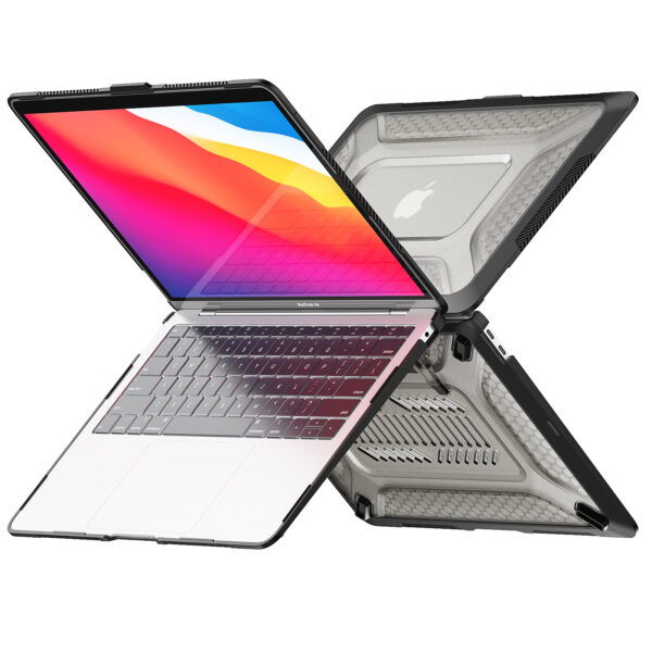 Turtle Shift Laptopcover Shield MacBook Air 13' inch - 2020 en 2018 - A2337 / A2179 / A1932 - Zwart - Afbeelding 12
