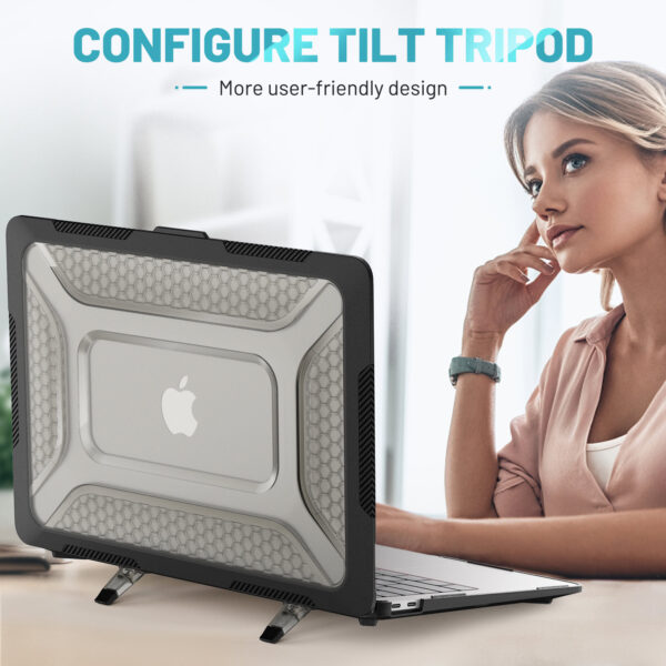 Turtle Shift Laptopcover Shield MacBook Air 13' inch - 2020 en 2018 - A2337 / A2179 / A1932 - Zwart - Afbeelding 8